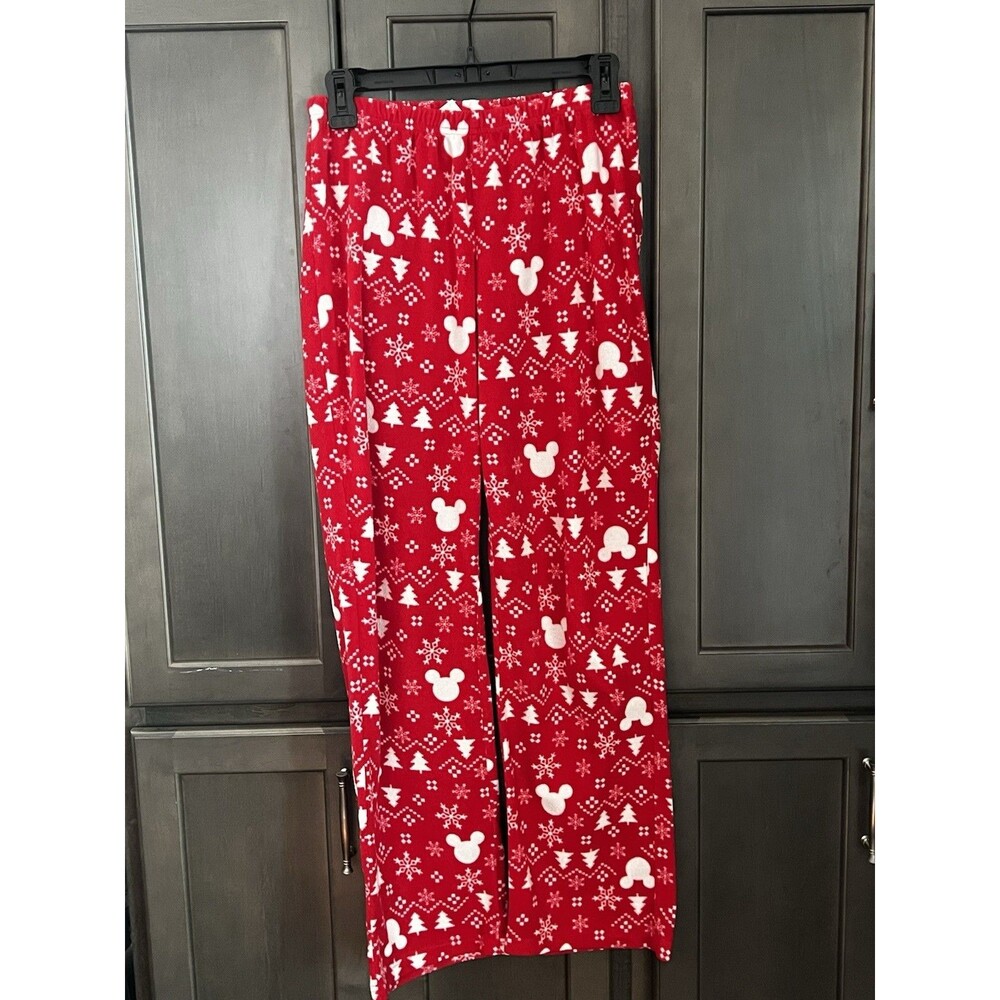 Disney Mickey Mouse Fleece Christmas Pajama Bottoms (Set of 2) Women’s Size XS - Picture 2 of 9